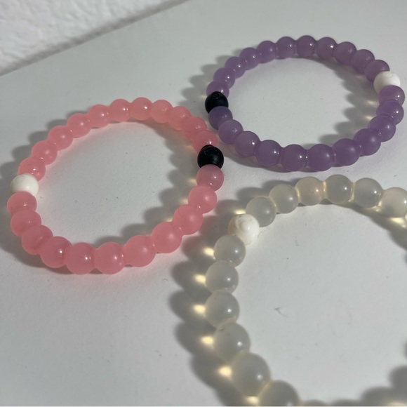 Lokai Clear, Pink, Purple Bracelets Bundle - Picture 2 of 4